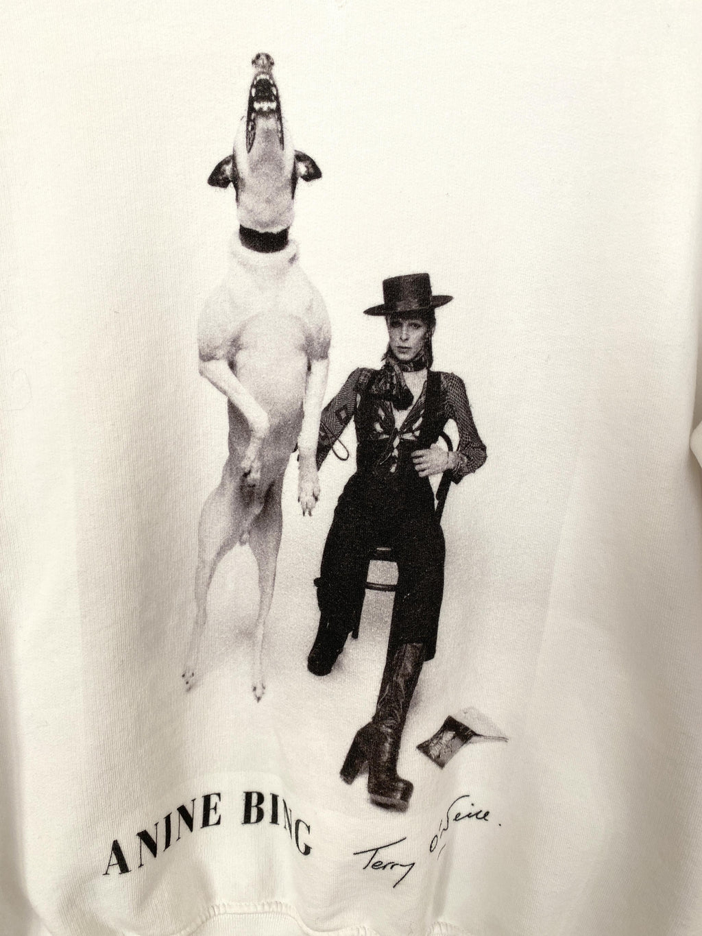 ANINE BING RAMONA SWEATSHIRT AB X TO DAVID BOWIE - SIZE XS
