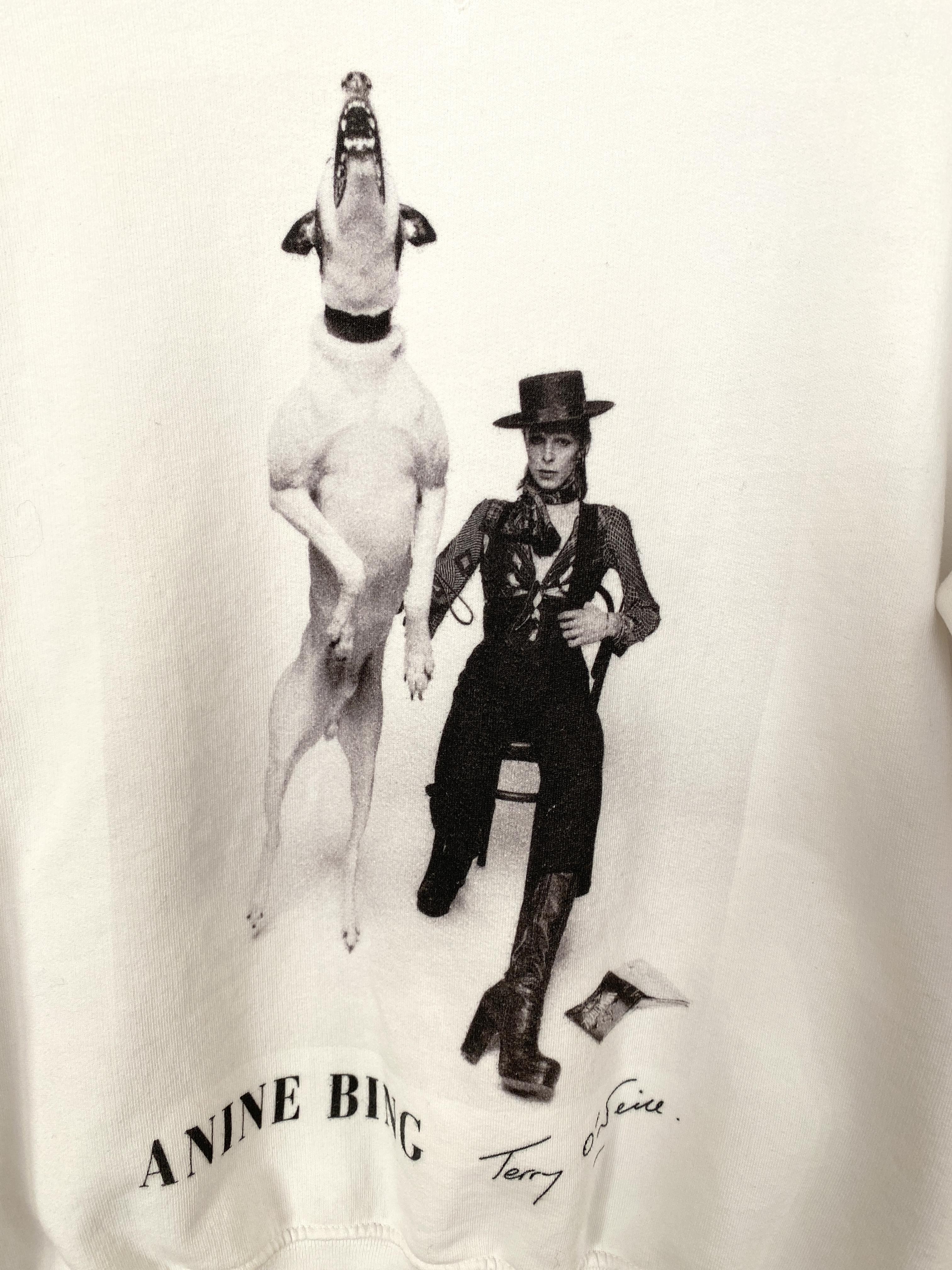 ANINE BING RAMONA SWEATSHIRT AB X TO DAVID BOWIE - SIZE XS