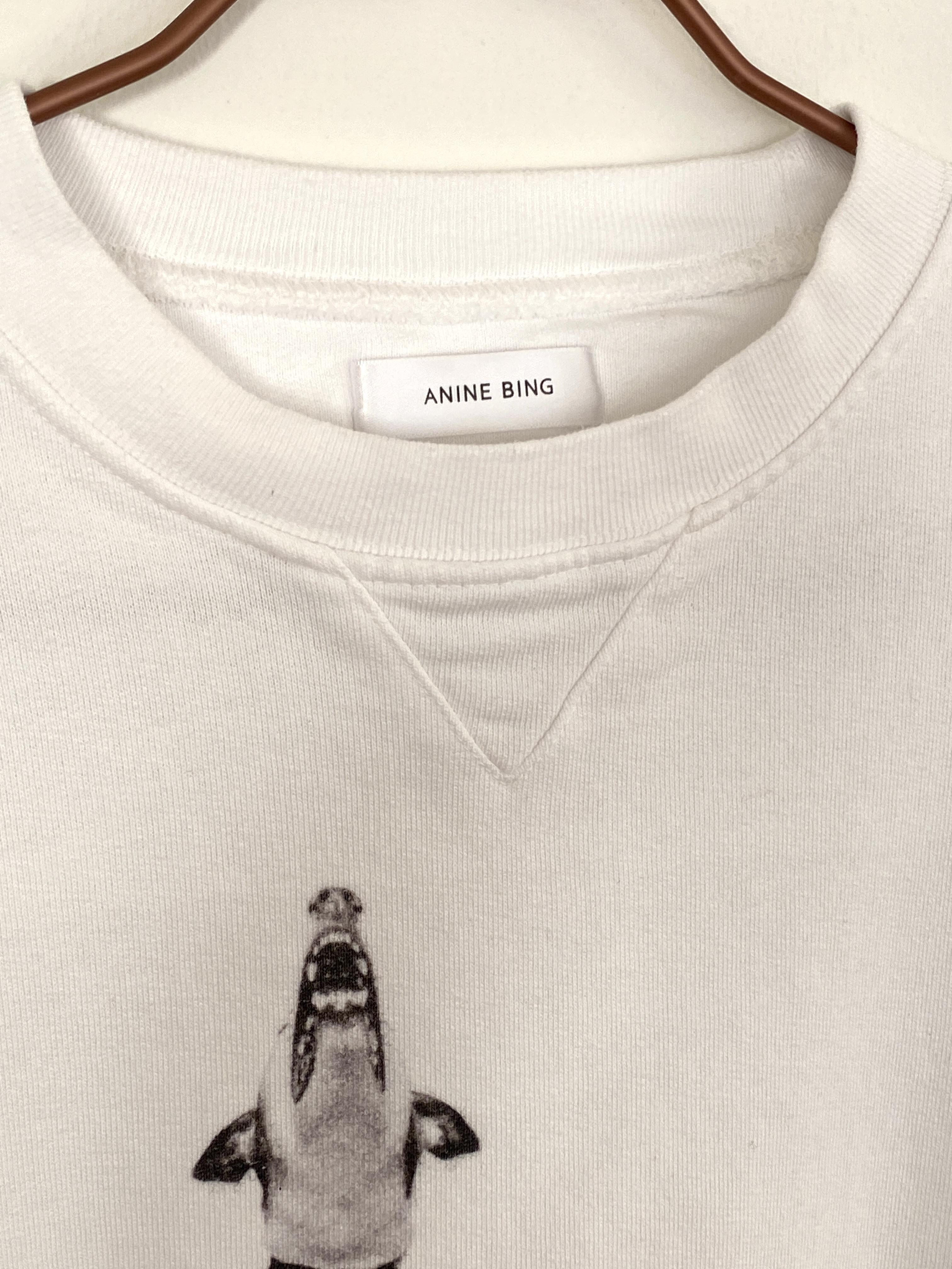 ANINE BING RAMONA SWEATSHIRT AB X TO DAVID BOWIE - SIZE XS