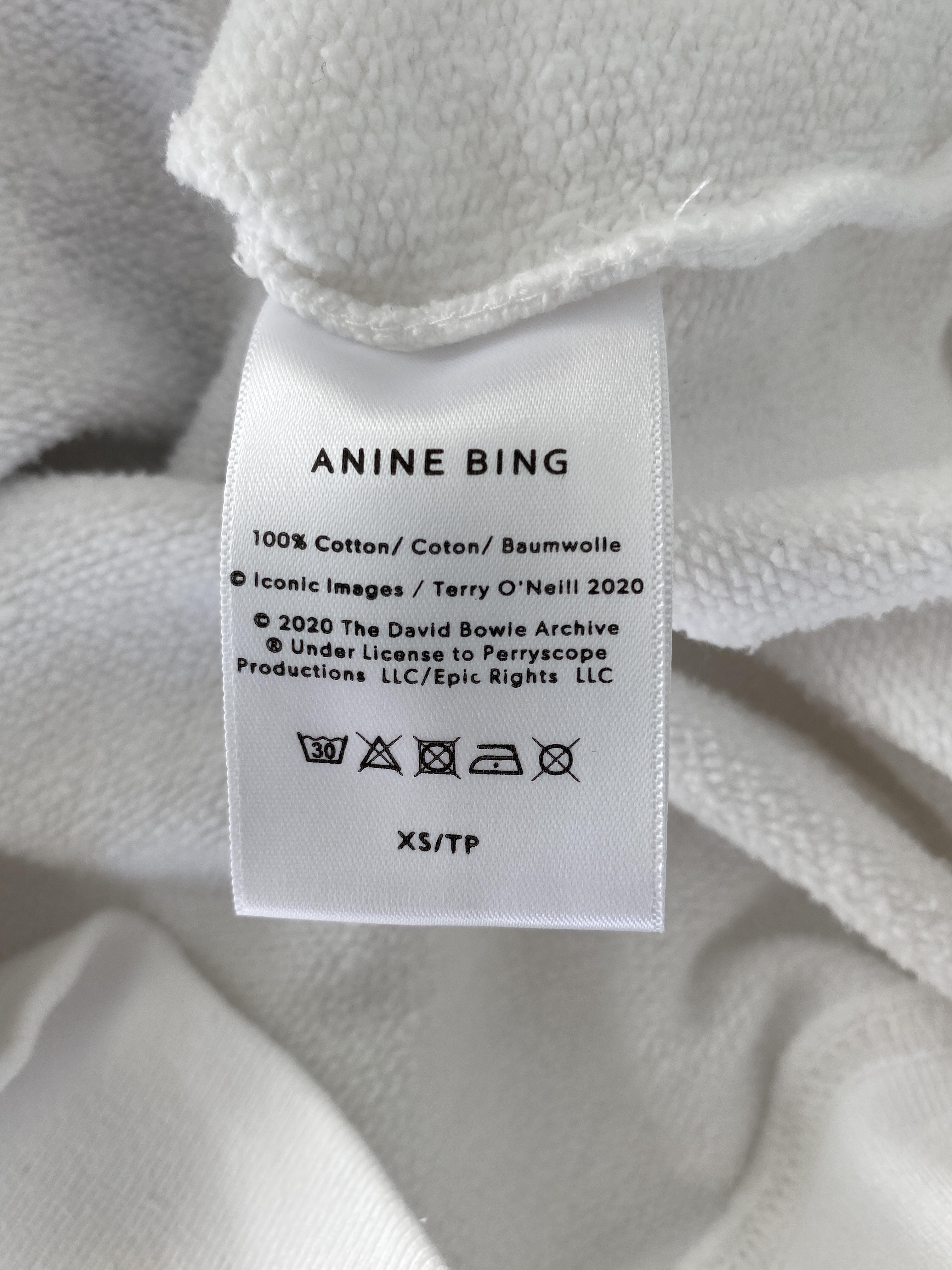 ANINE BING RAMONA SWEATSHIRT AB X TO DAVID BOWIE - SIZE XS