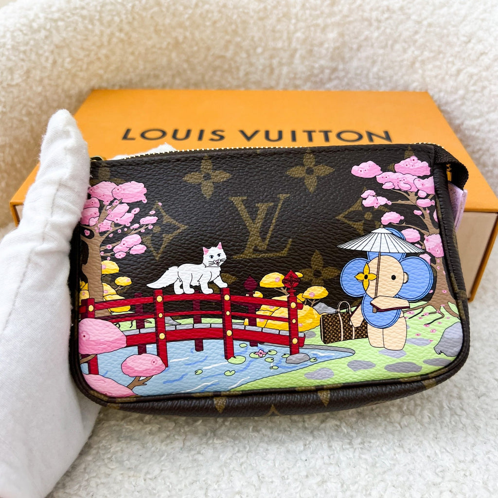 LV Mini Pochette Accessoires in Christmas 2021 Animation (Japan Sakura) Monogram Canvas