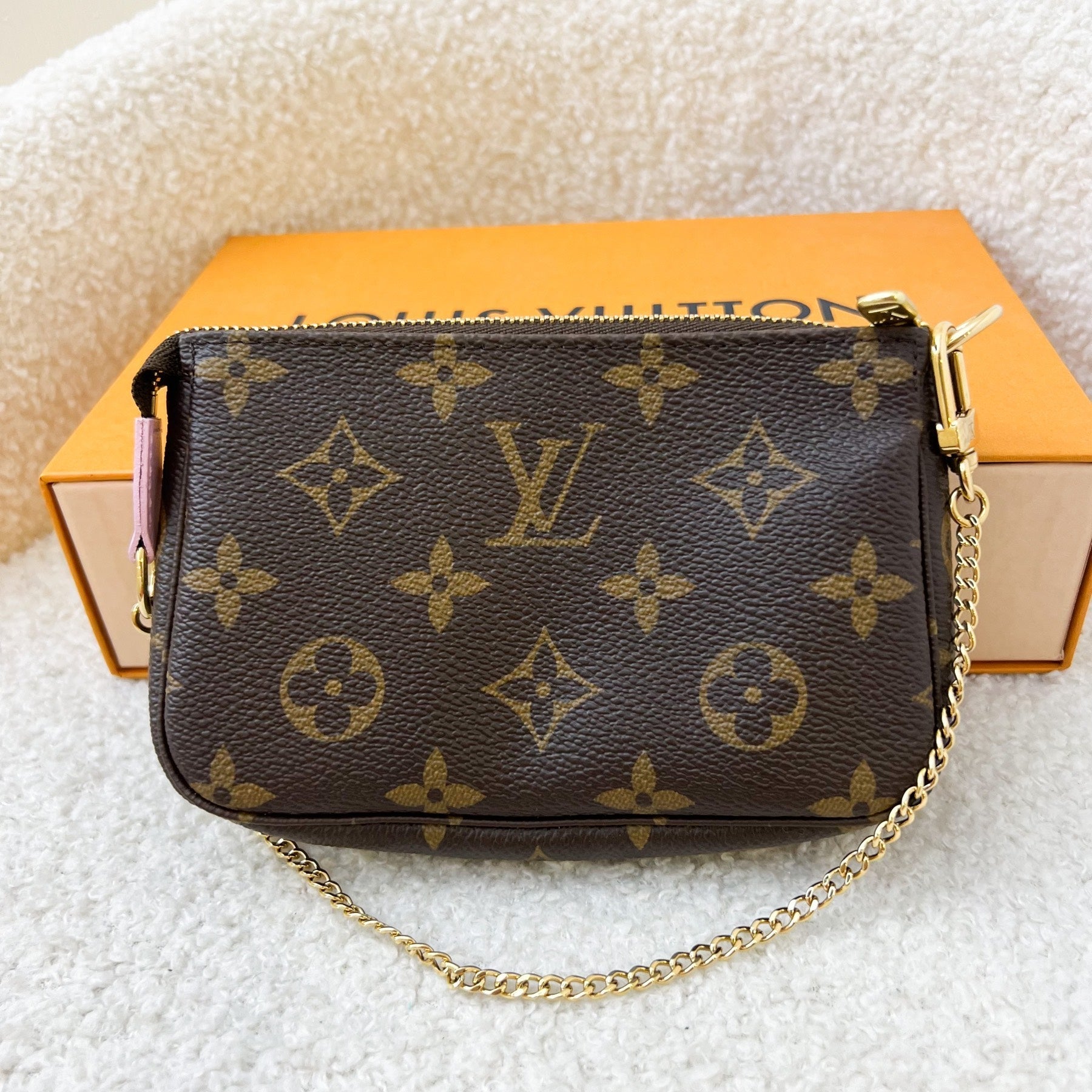 LV Mini Pochette Accessoires in Christmas 2021 Animation (Japan Sakura) Monogram Canvas