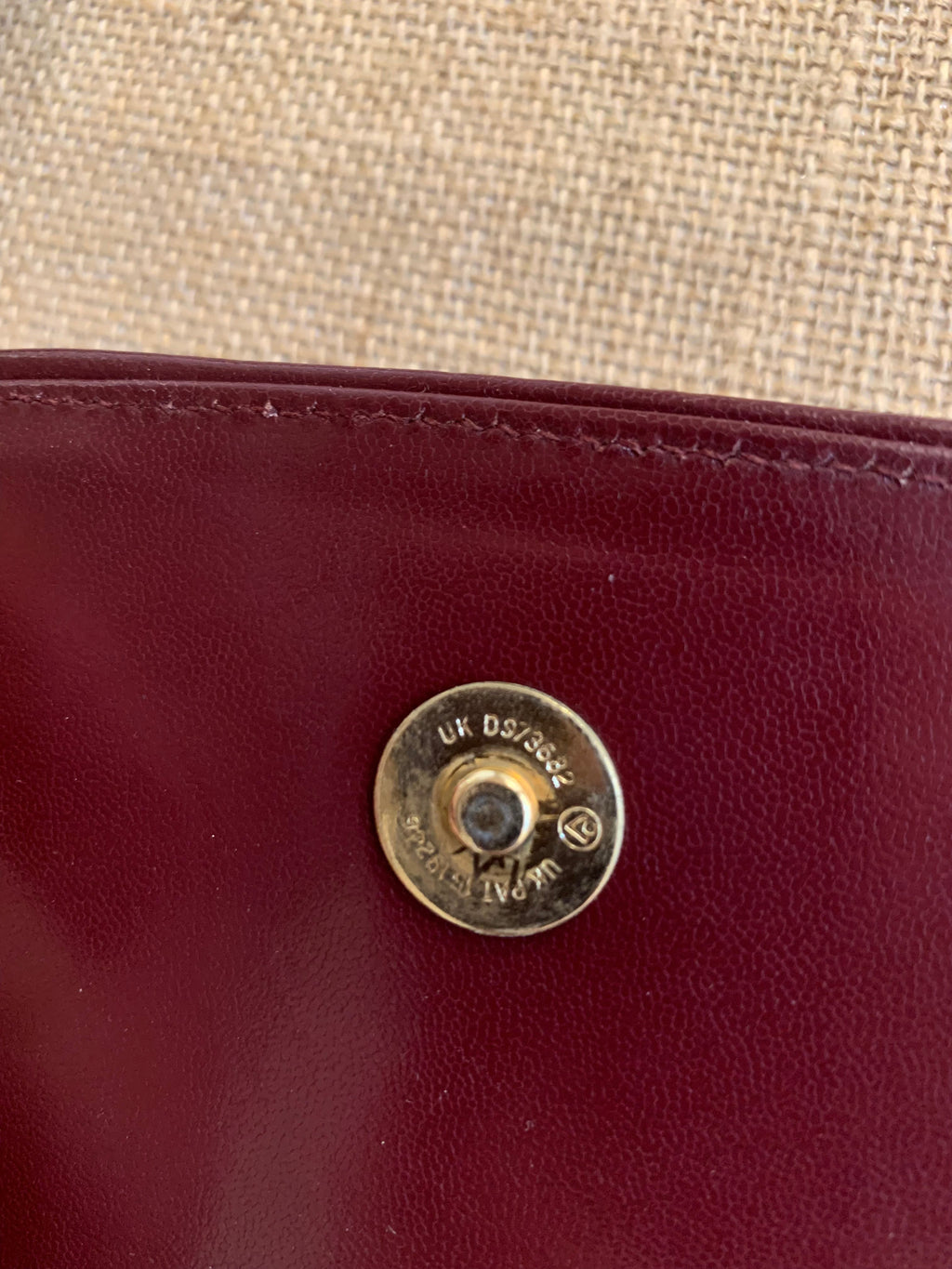 Vintage Cartier Cross Body Burgundy Leather Bag