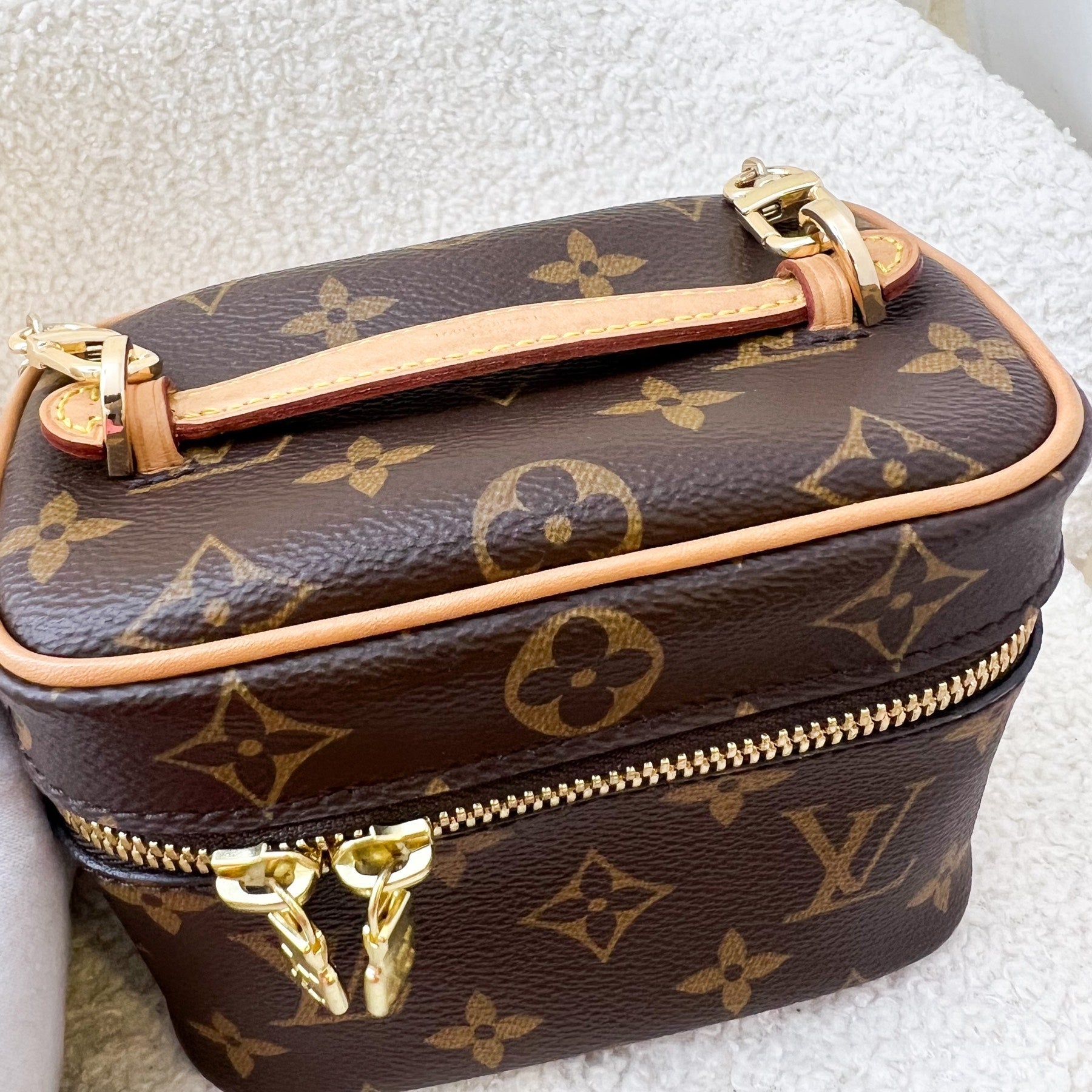 LV Nano Nice in Monogram Canvas and GHW