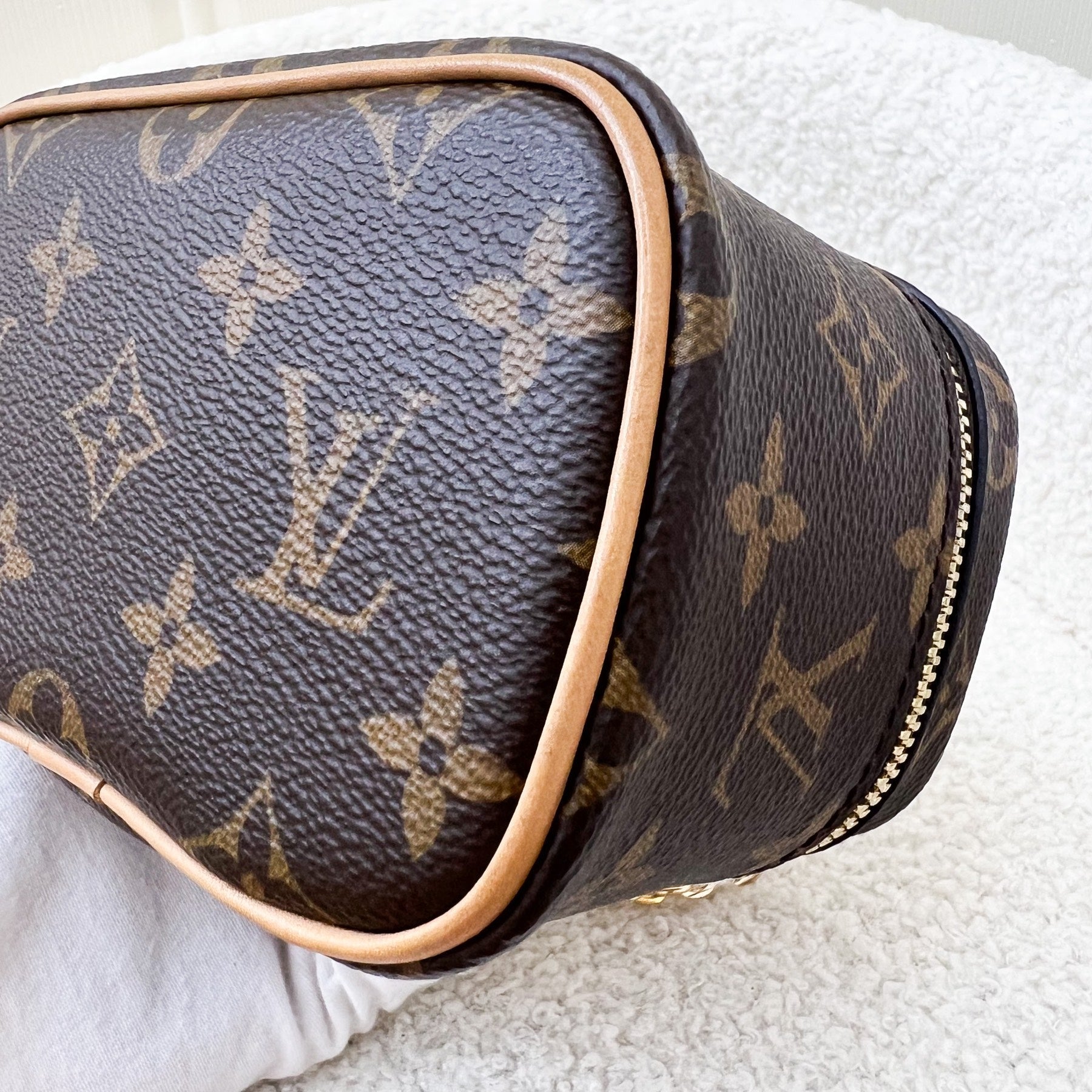 LV Nano Nice in Monogram Canvas and GHW