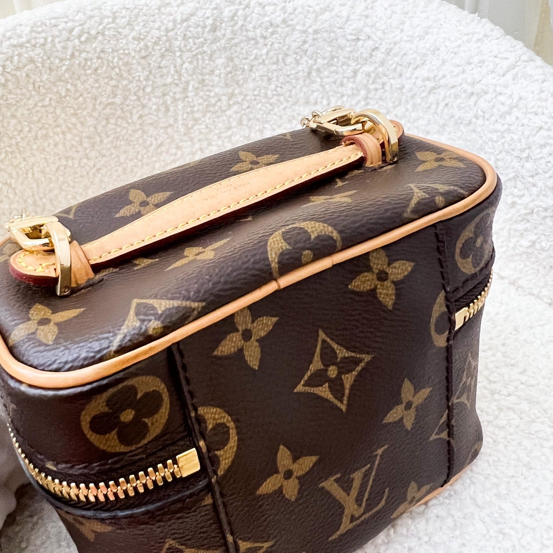LV Nano Nice in Monogram Canvas and GHW