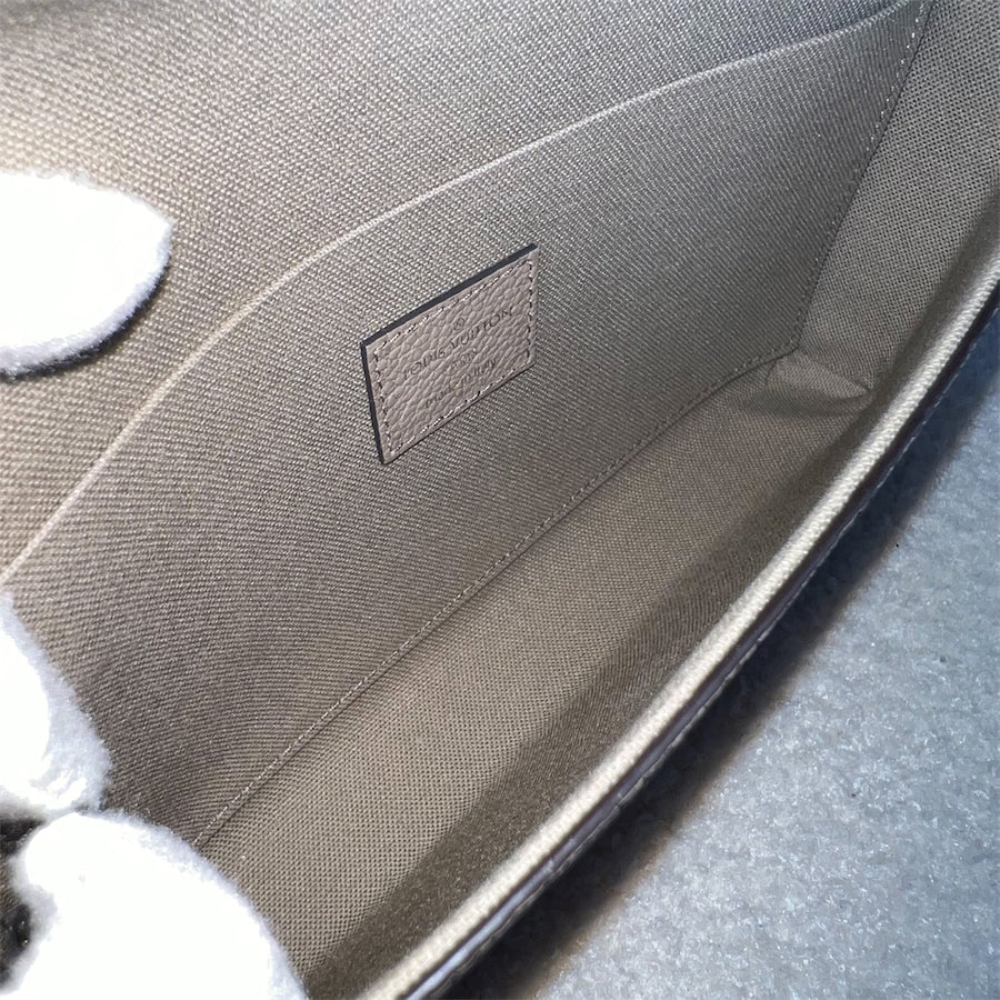 LV Félicie Pochette in Tourterelle (Grey) and Creme Monogram Empreinte Leather and GHW