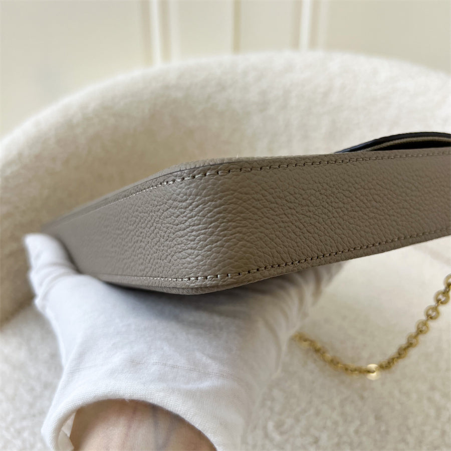 LV Félicie Pochette in Tourterelle (Grey) and Creme Monogram Empreinte Leather and GHW