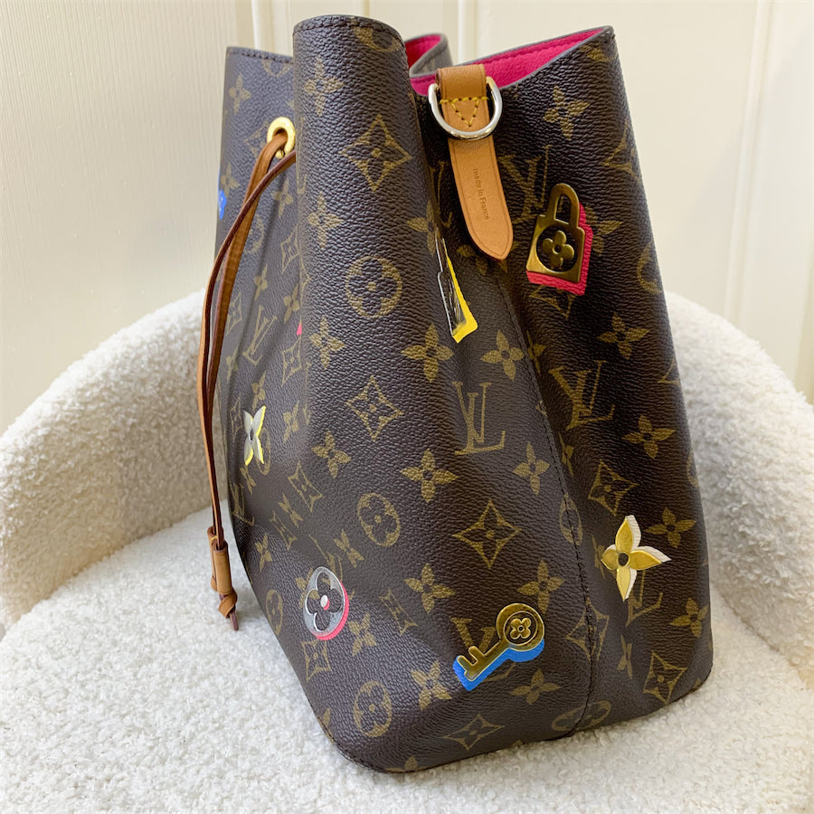 LV Neonoe MM in Limited Edition Love Lock Monogram Canvas and GHW