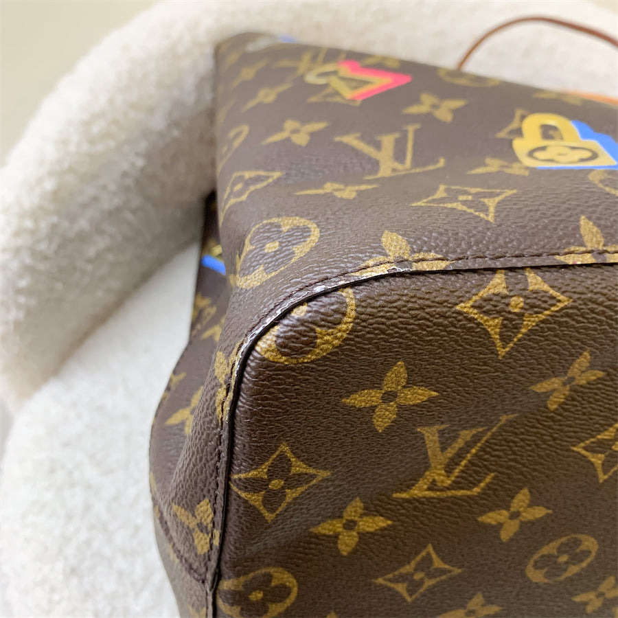 LV Neonoe MM in Limited Edition Love Lock Monogram Canvas and GHW