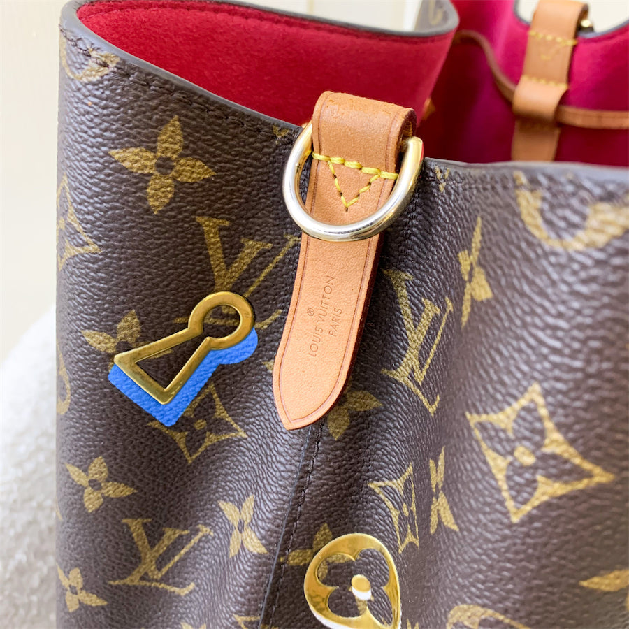 LV Neonoe MM in Limited Edition Love Lock Monogram Canvas and GHW