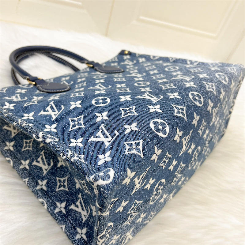 LV Onthego MM in Ombre Blue Denim and GHW