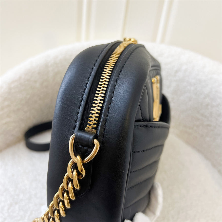 LV Wave Small Camera Bag in Black Calfskin GHW