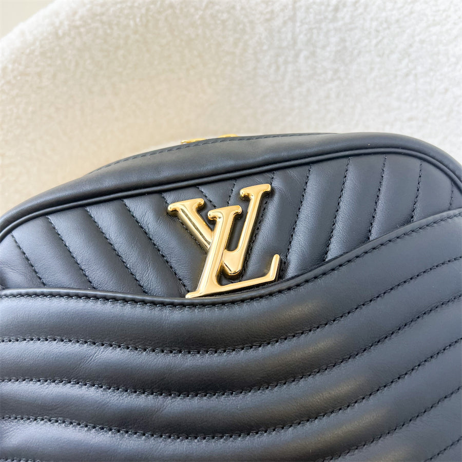 LV Wave Small Camera Bag in Black Calfskin GHW
