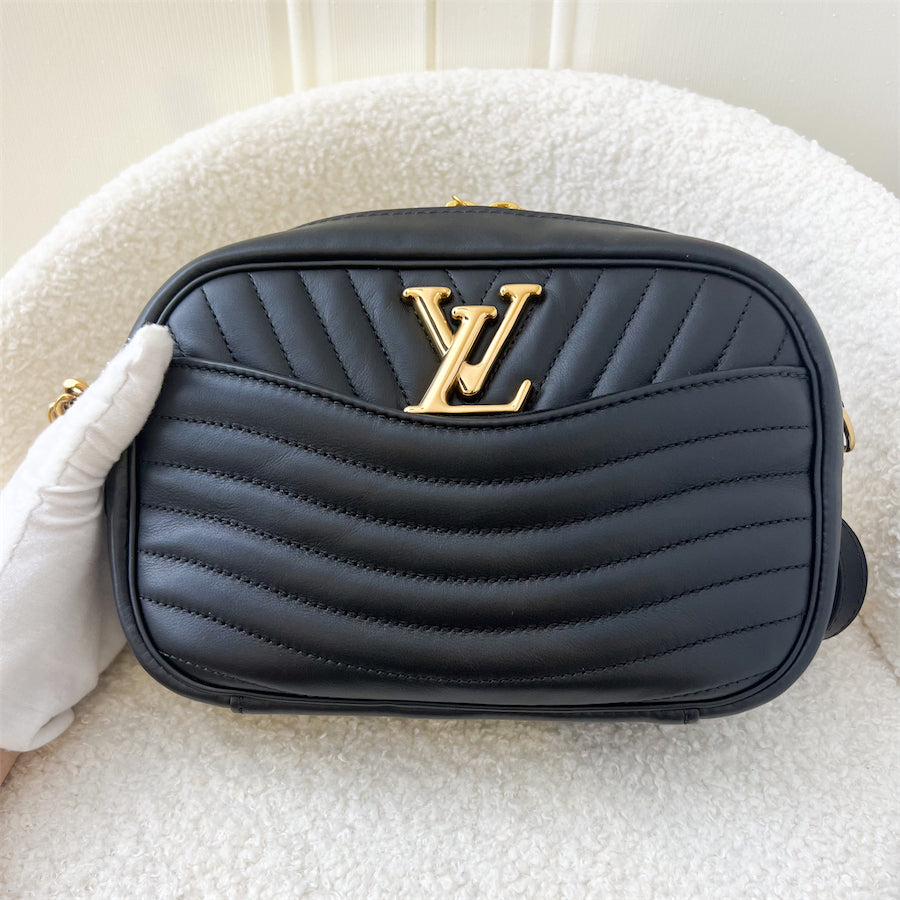 LV Wave Small Camera Bag in Black Calfskin GHW