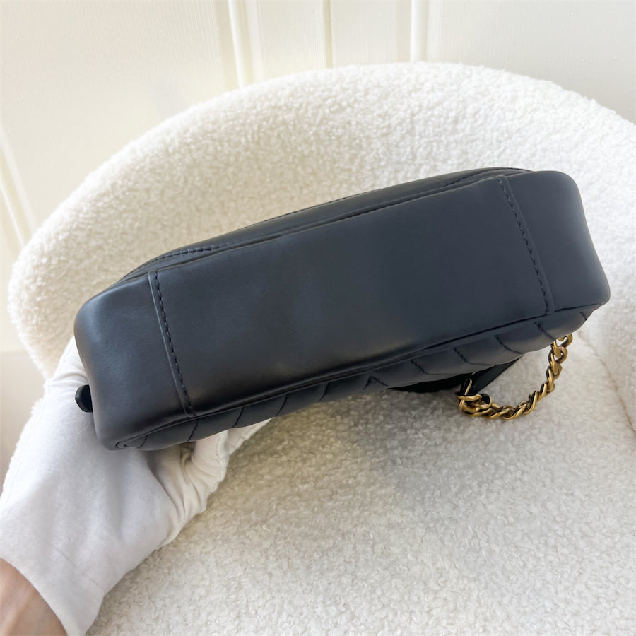 LV Wave Small Camera Bag in Black Calfskin GHW