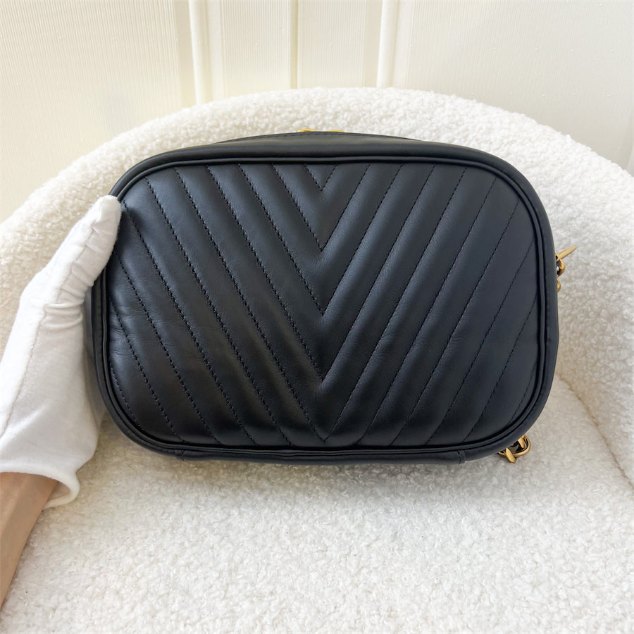 LV Wave Small Camera Bag in Black Calfskin GHW