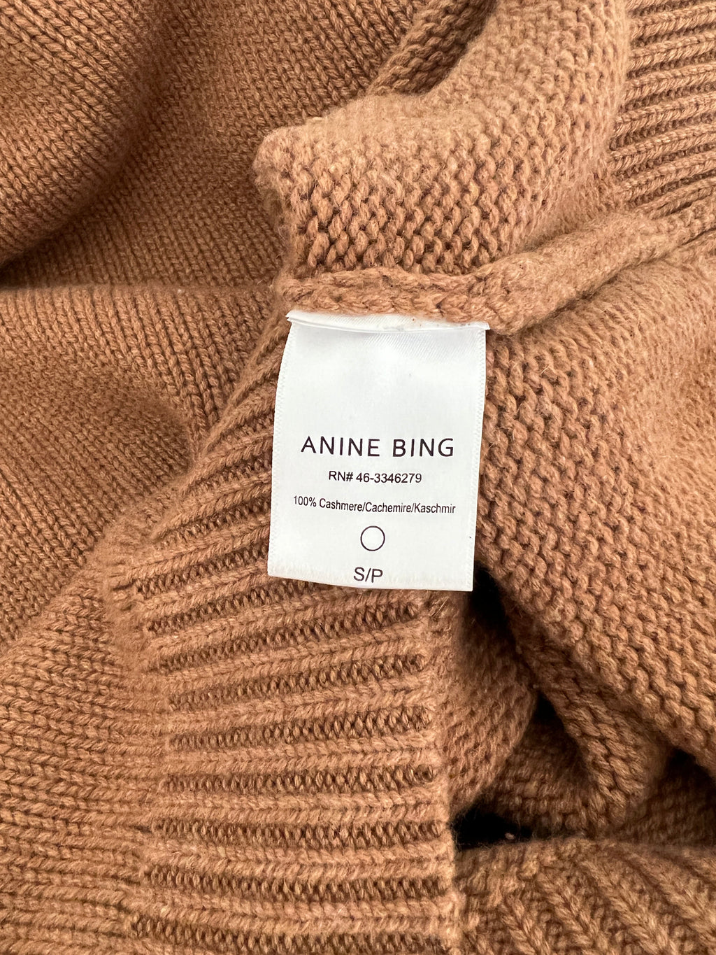 ROSIE CASHMERE SWEATER IN CAMEL - SIZE S