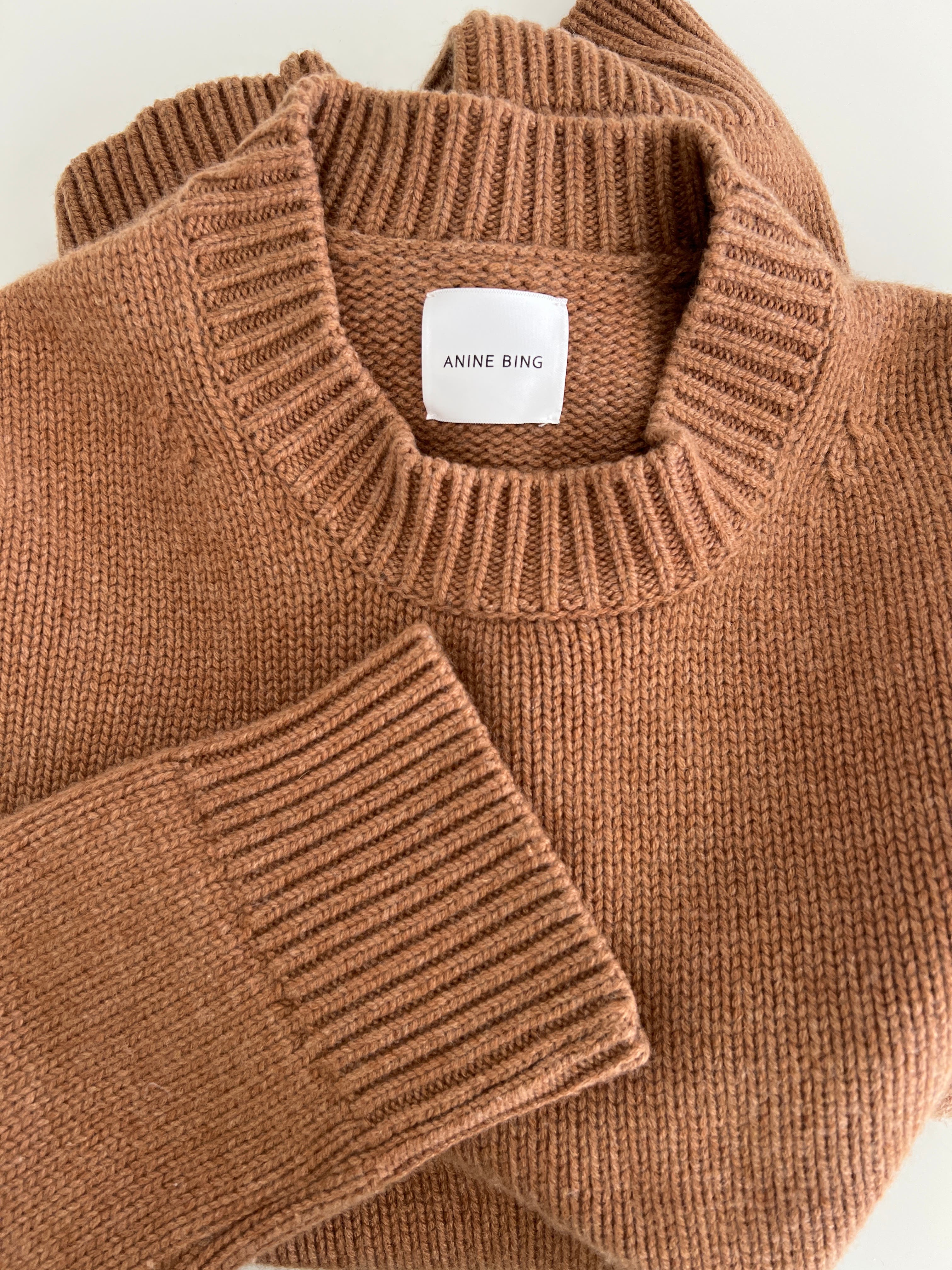 ROSIE CASHMERE SWEATER IN CAMEL - SIZE S