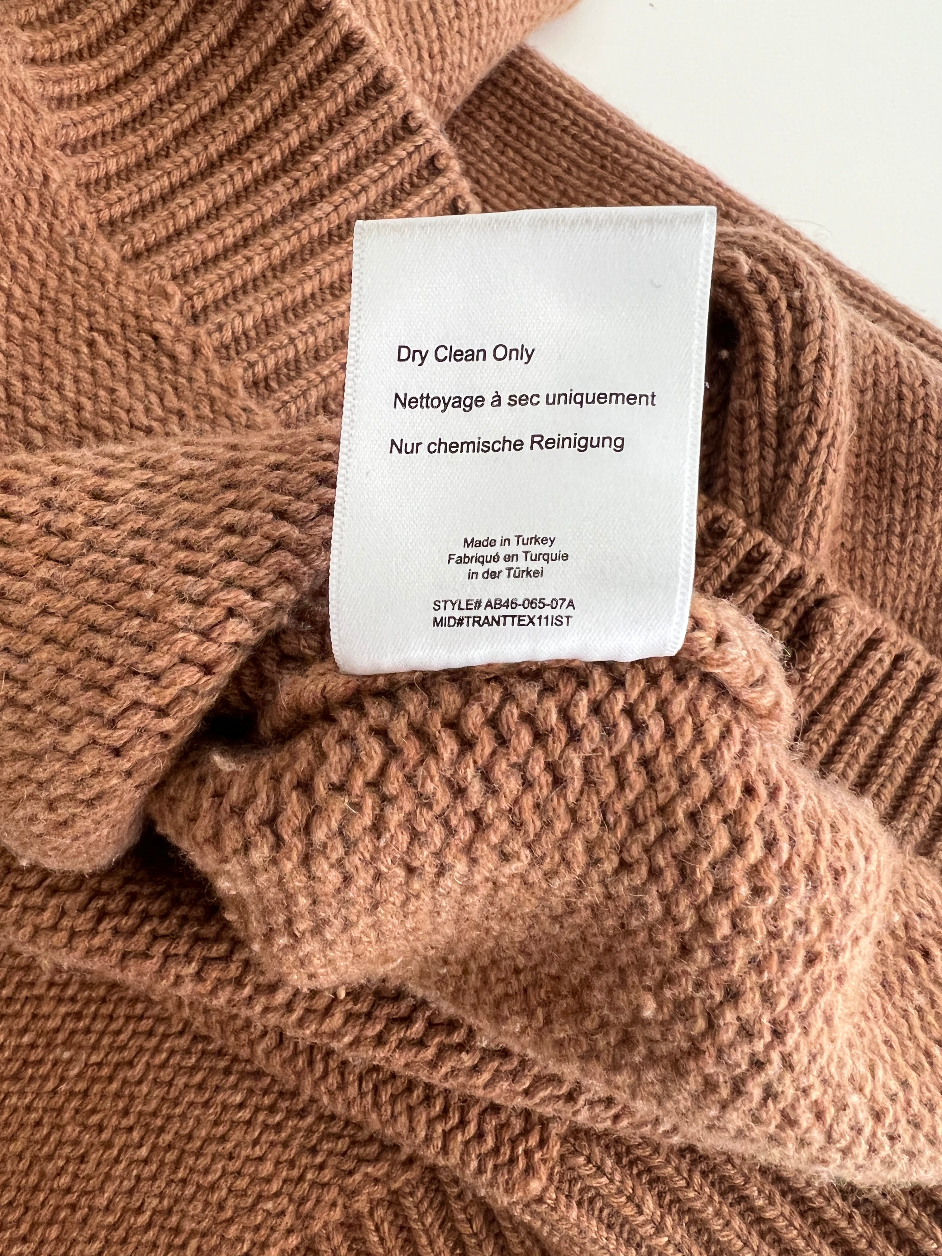 ROSIE CASHMERE SWEATER IN CAMEL - SIZE S