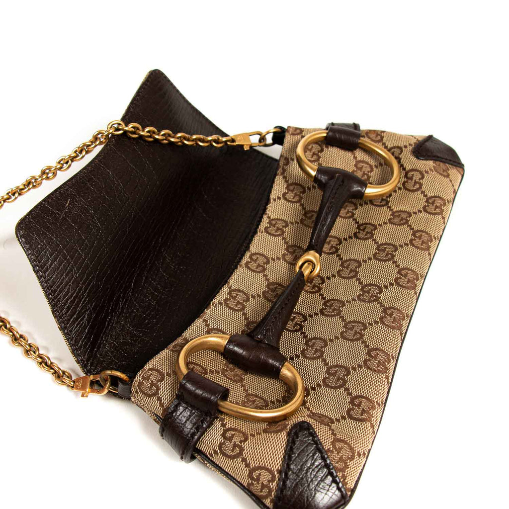 Gucci GG Canvas Horsebit Clutch