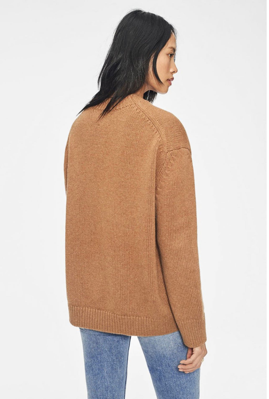 ROSIE CASHMERE SWEATER IN CAMEL - SIZE S