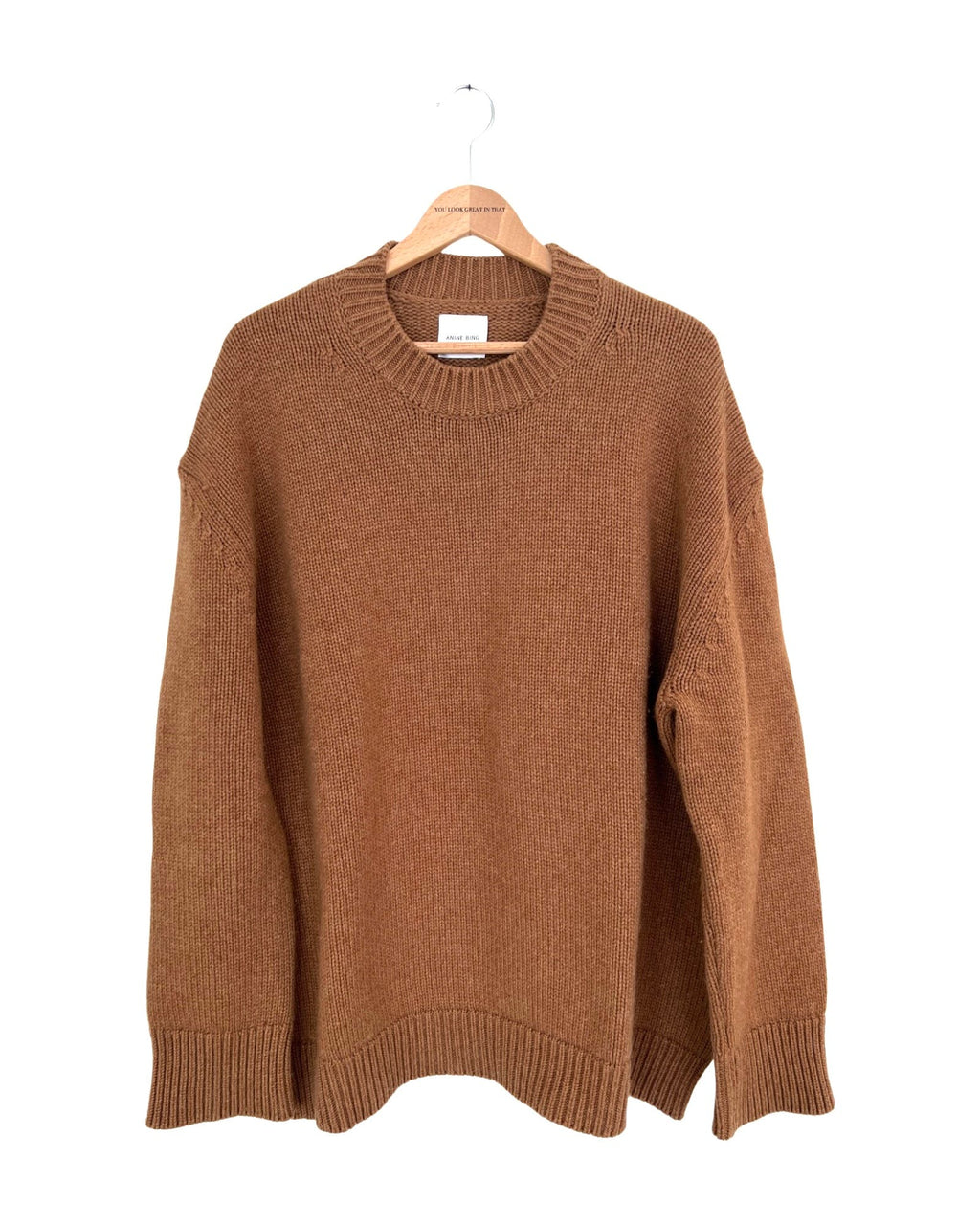ROSIE CASHMERE SWEATER IN CAMEL - SIZE S
