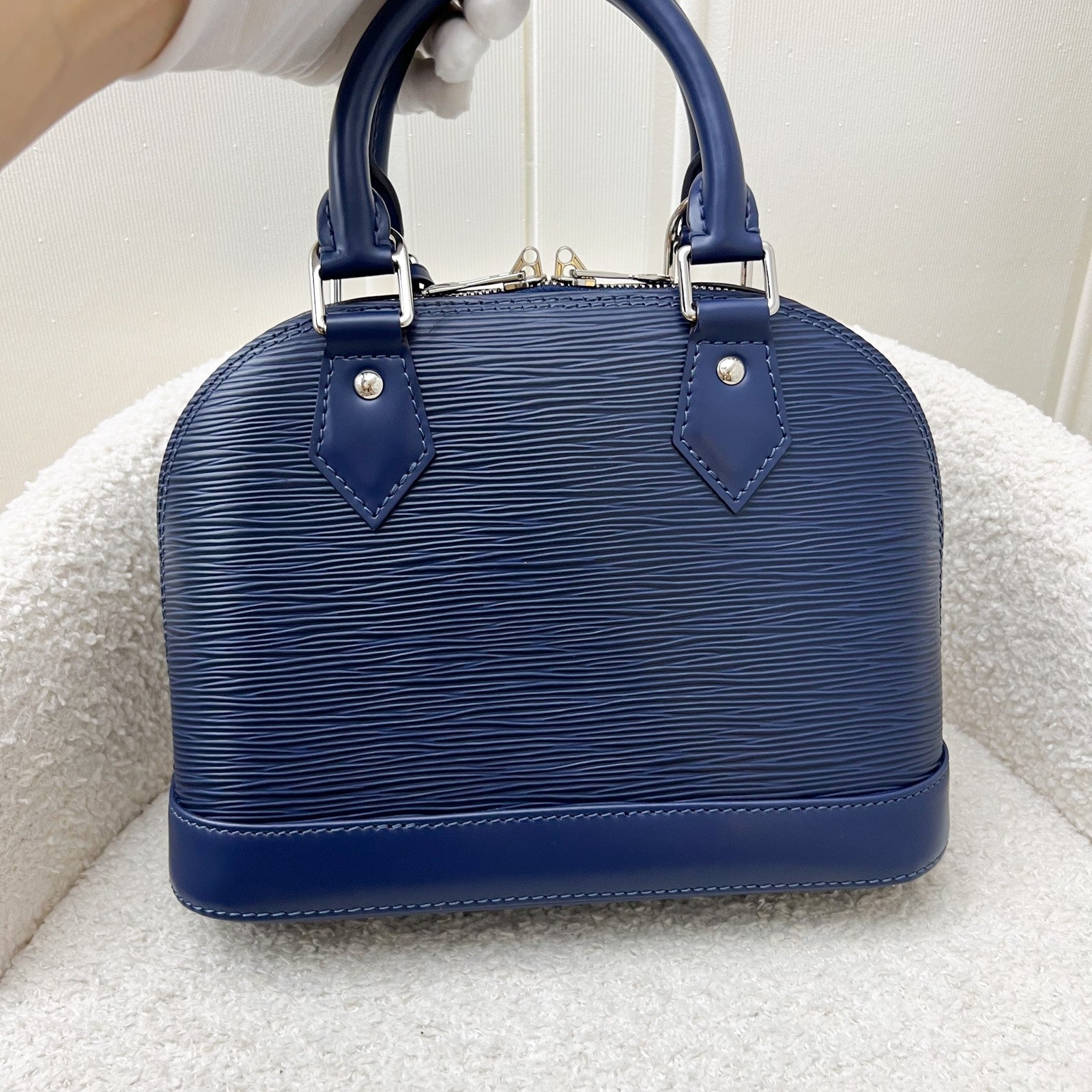 LV Alma BB in Indigo Epi Leather SHW (with Extra LV Adjustable Strap)