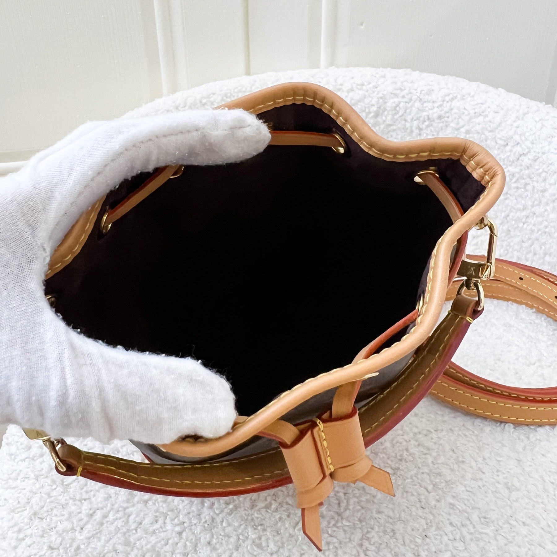 LV Nano Noe in Monogram Canvas GHW