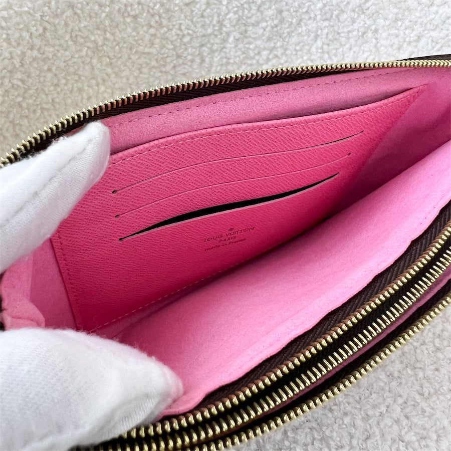 LV Christmas 2019 Hot Air Balloon Double Zip Pochette in Monogram Canvas GHW