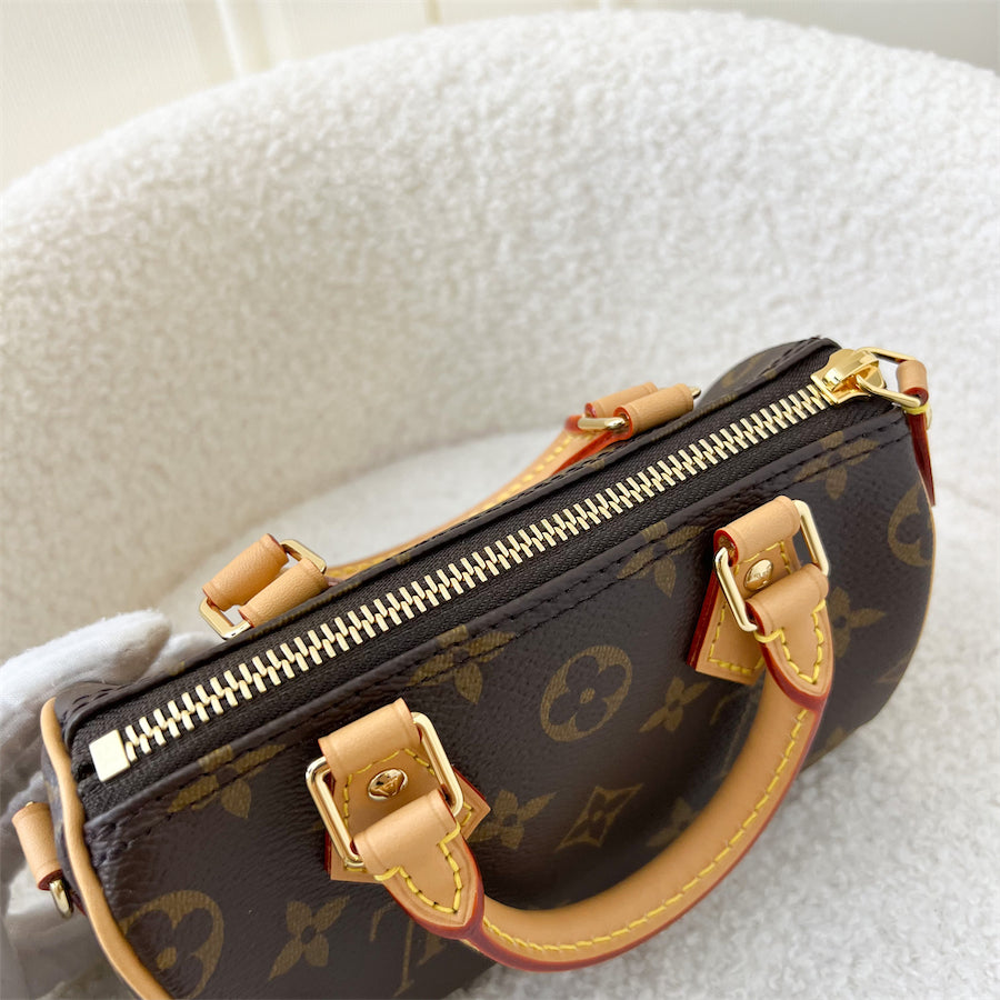 LV Nano Speedy in Monogram Canvas GHW