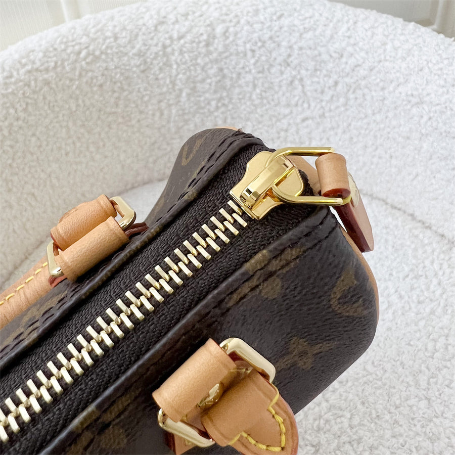 LV Nano Speedy in Monogram Canvas GHW
