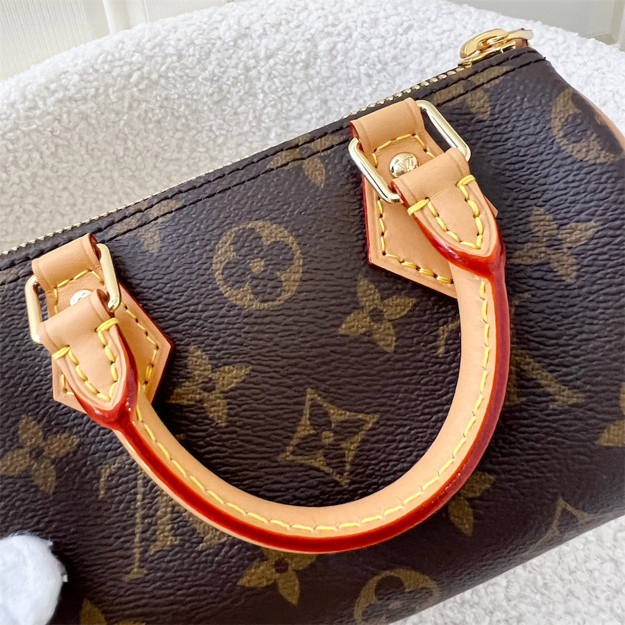 LV Nano Speedy in Monogram Canvas GHW