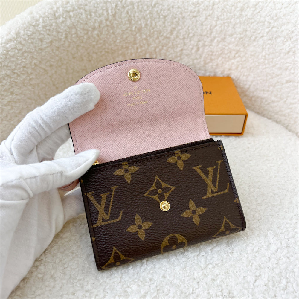 LV Rosalie Coin Purse in Monogram Canvas, Rose Ballerine Interior and GHW