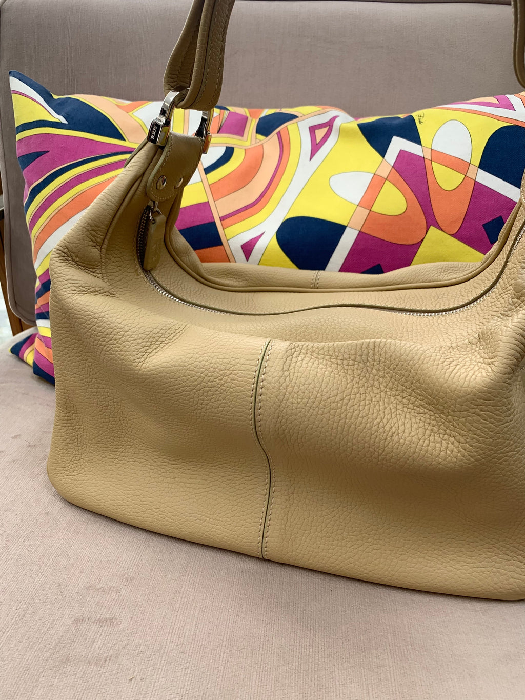 Todds Beige Leather Handbag
