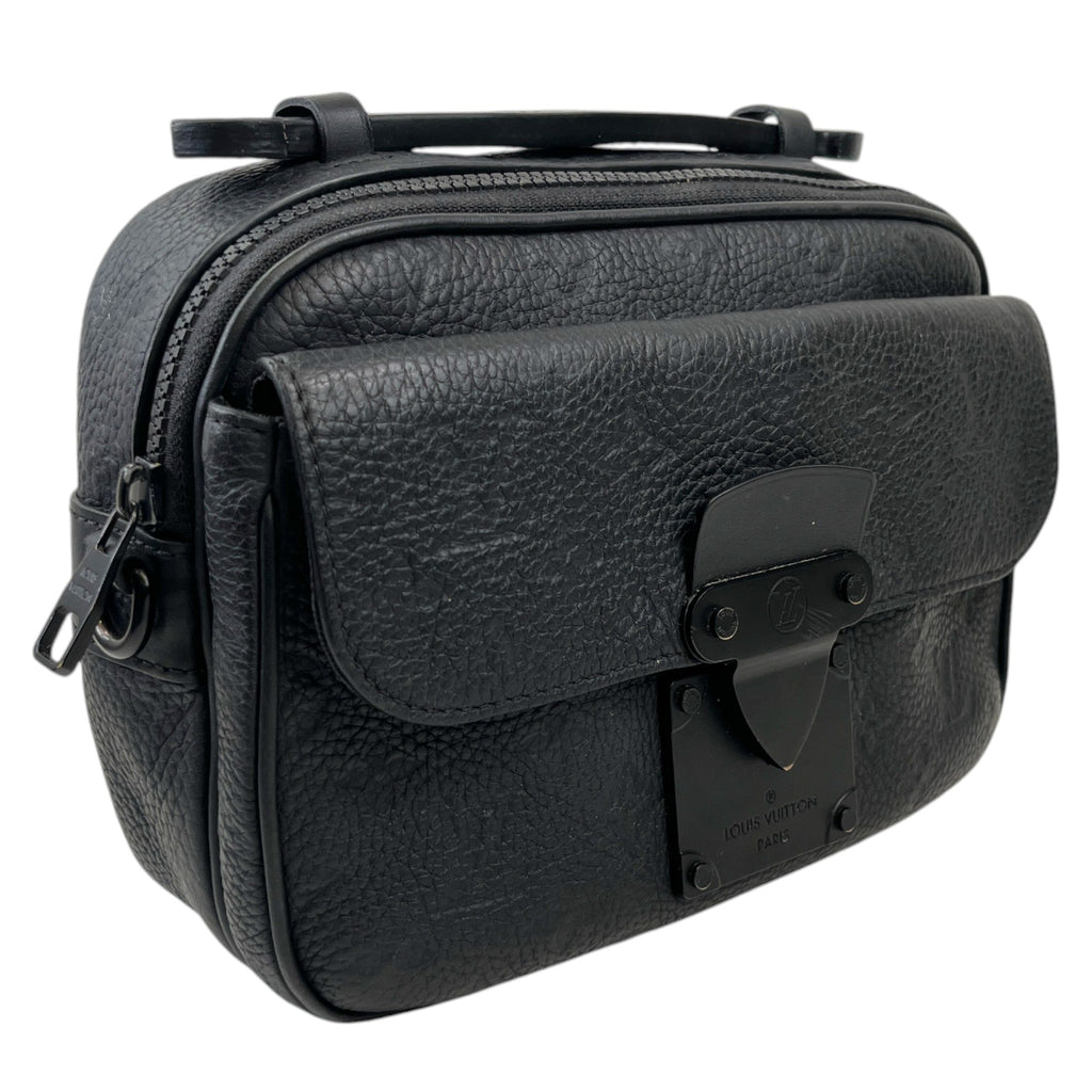 Men's S Lock Messenger Bag Black