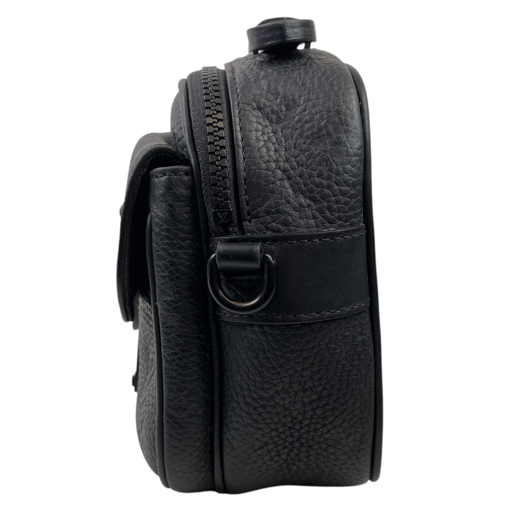 Men's S Lock Messenger Bag Black