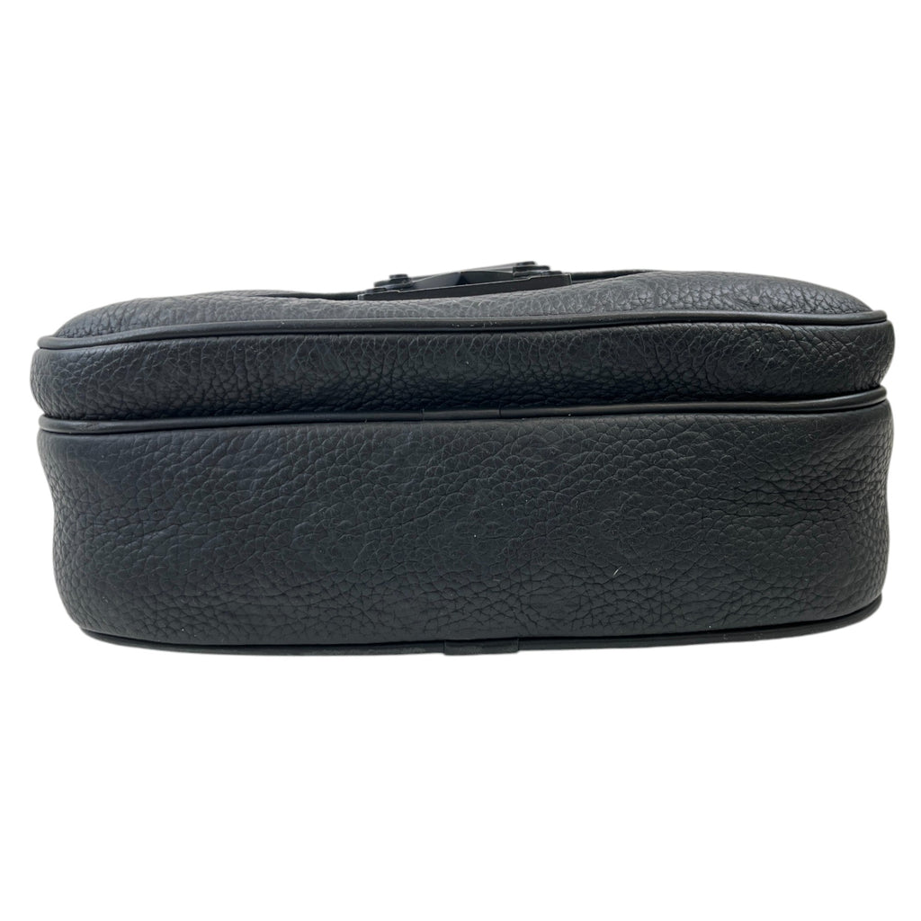 Men's S Lock Messenger Bag Black
