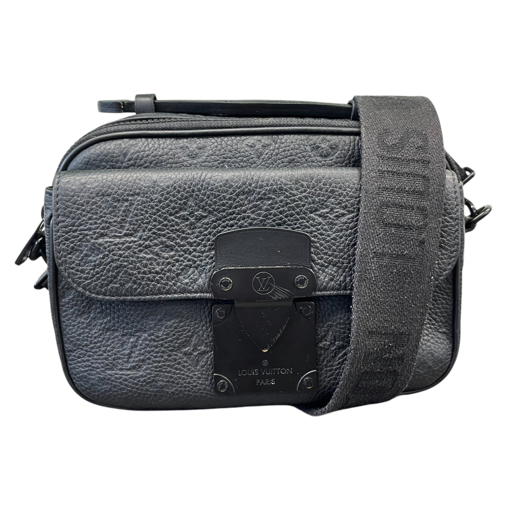 Men's S Lock Messenger Bag Black