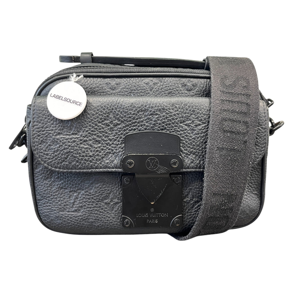 Men's S Lock Messenger Bag Black
