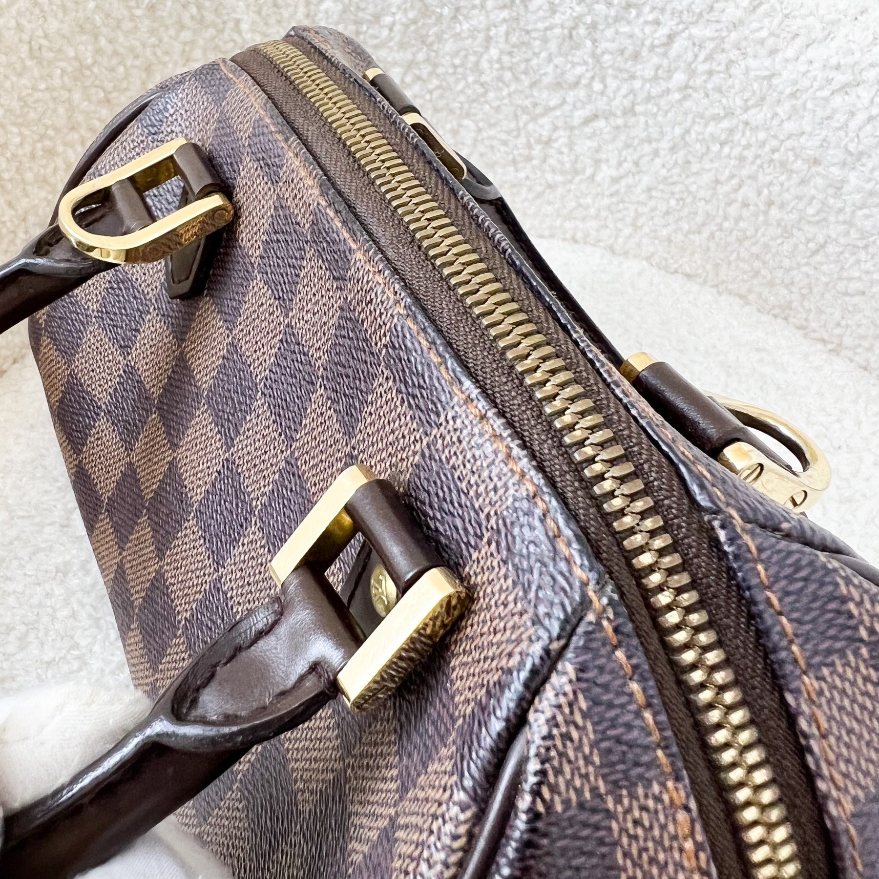 LV Mini Ribera Handbag in Damier Ebene Canvas and GHW