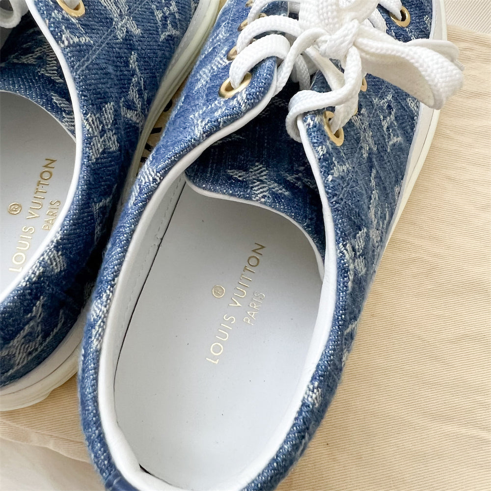 LV Denim Stellar Sneaker Sz 35.5