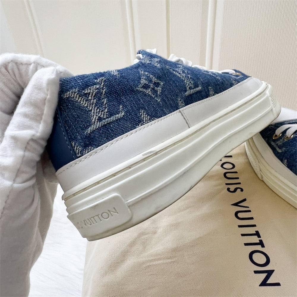 LV Denim Stellar Sneaker Sz 35.5