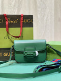 GC469 Gucci Horsebit 1955 Small Shoulder Bag / 8"W x 5.7"H x 2"D