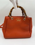 Gucci Leather Tote w Bamboo handle