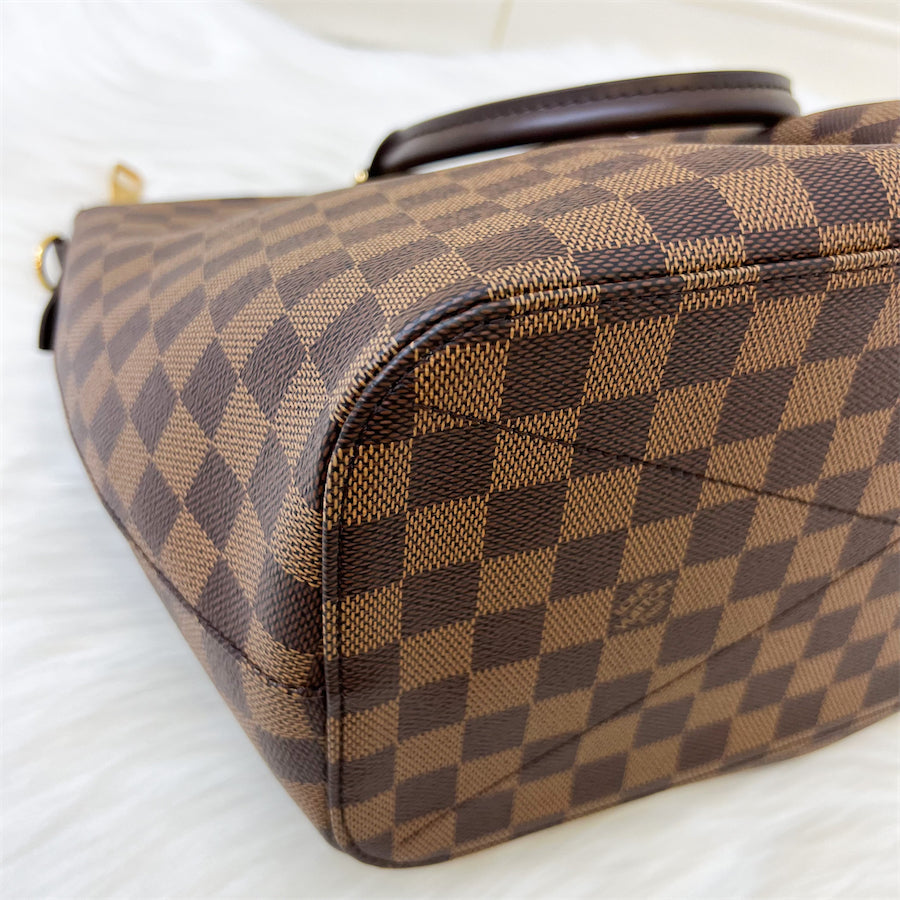 LV Siena GM Bag in Damier Ebene Canvas and GHW