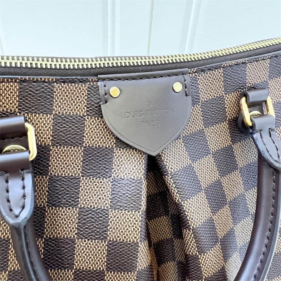 LV Siena GM Bag in Damier Ebene Canvas and GHW