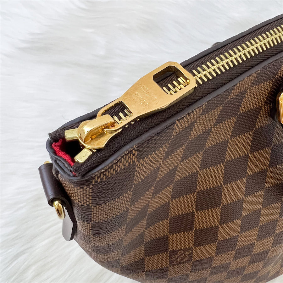 LV Siena GM Bag in Damier Ebene Canvas and GHW