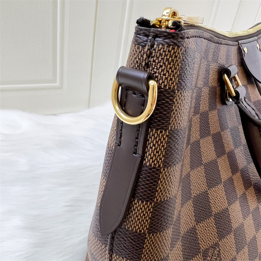 LV Siena GM Bag in Damier Ebene Canvas and GHW