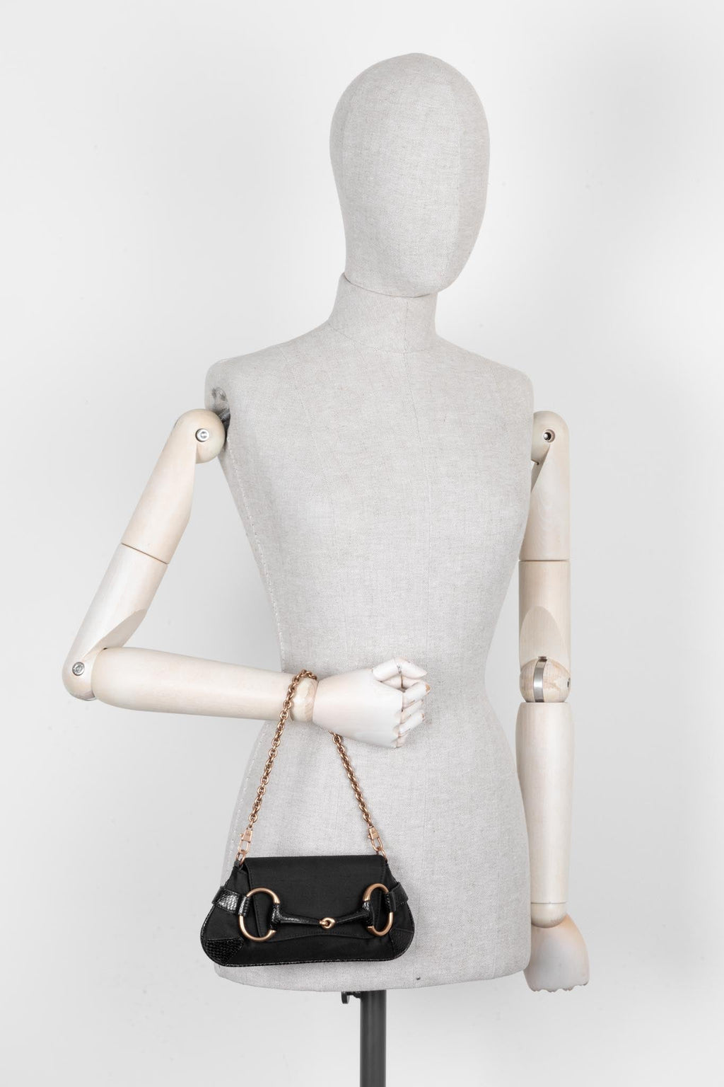 GUCCI Mini Horsebit Shoulder Bag Black